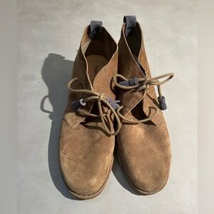 Men’s Hush Puppies Brown Soft Leather Boot Shoes Size 9.5